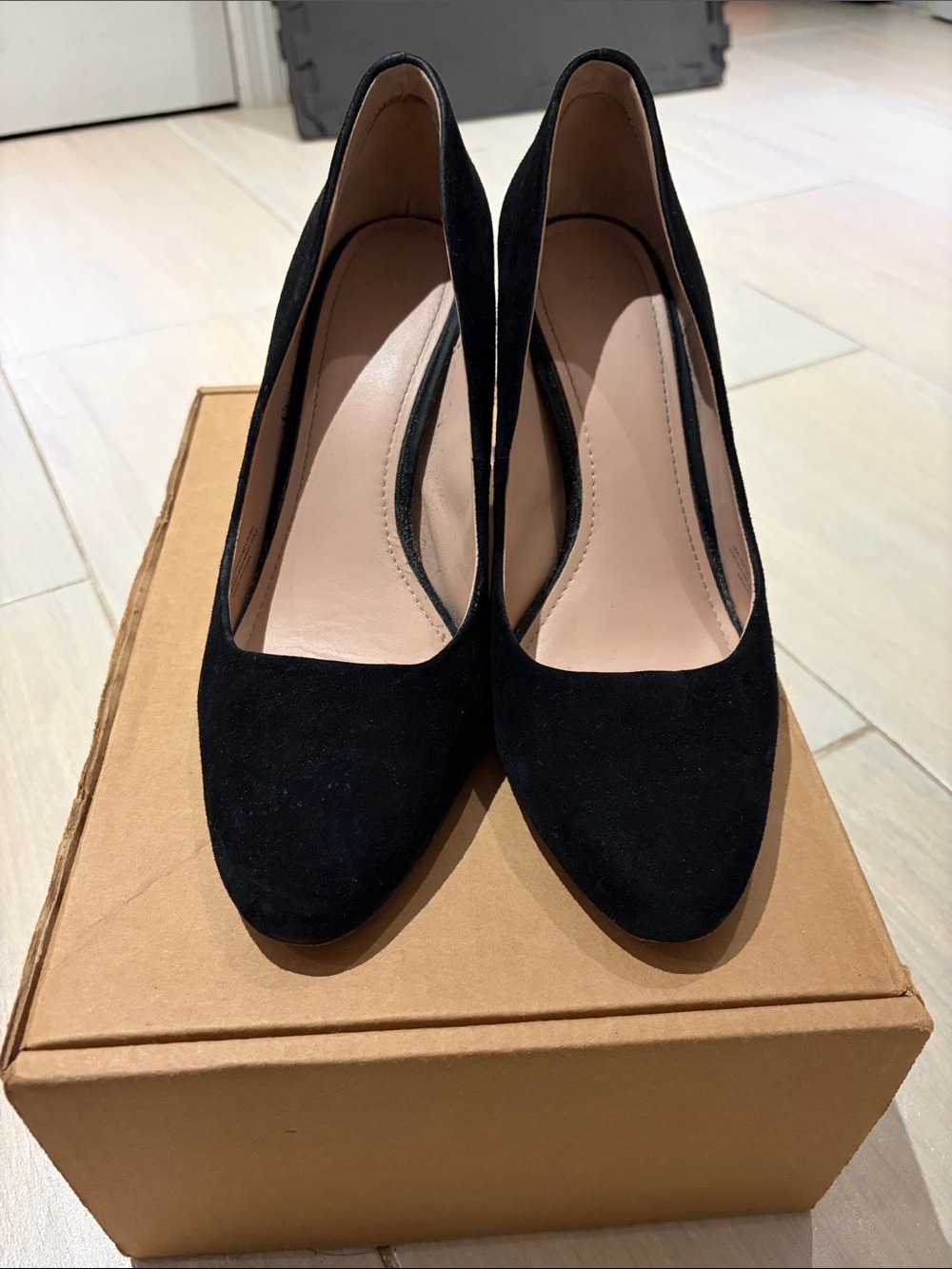 Classic Black Suede Women’s Heels